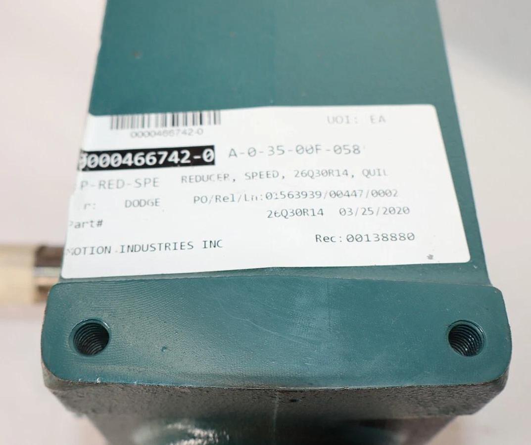 DODGE Baldor Tigear 2 Gear Box Speed Reducer 26Q30R14 30:1 2hp (NOS)