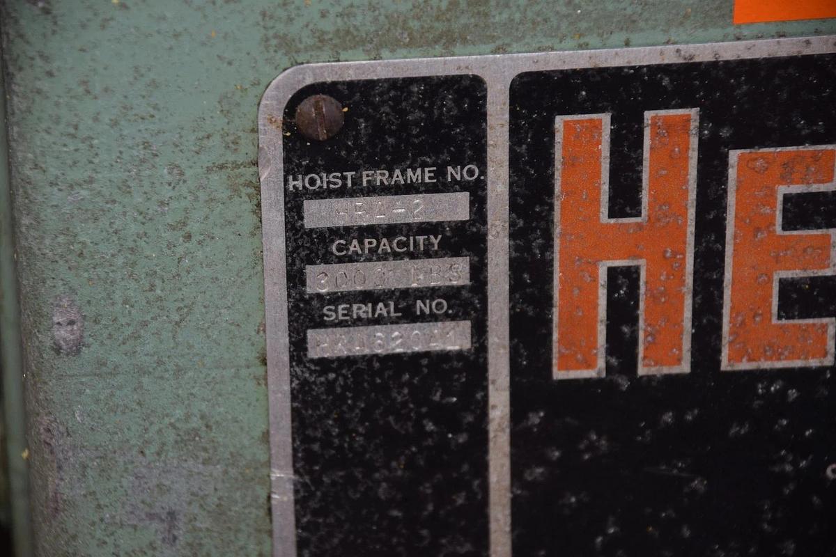 Used P&H HEVI LIFT TROLLEY ELECTRIC HOIST 3000 LB  1 1/2 ton 220v 440v 460v HRA-2