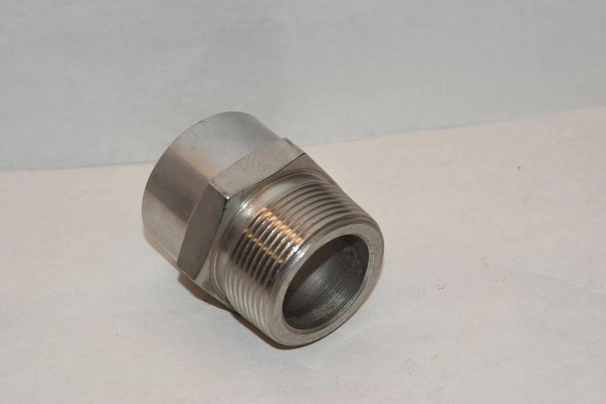 NEW ASP 319-05584 338882 1-1/2" TUBE TO PIPE CONNECTOR STAINLESS STEEL