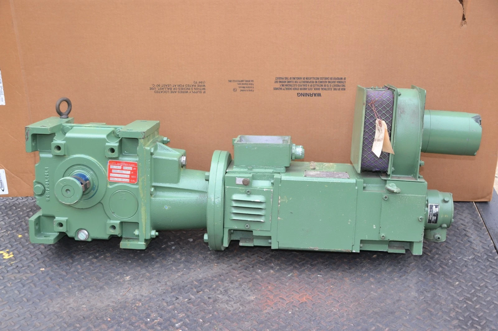 Used Sicme Motori NP90NM2PVA/B5 Bonfiglioli gear box 12.5 hp I 20.53 trpo MRAO 50/SN