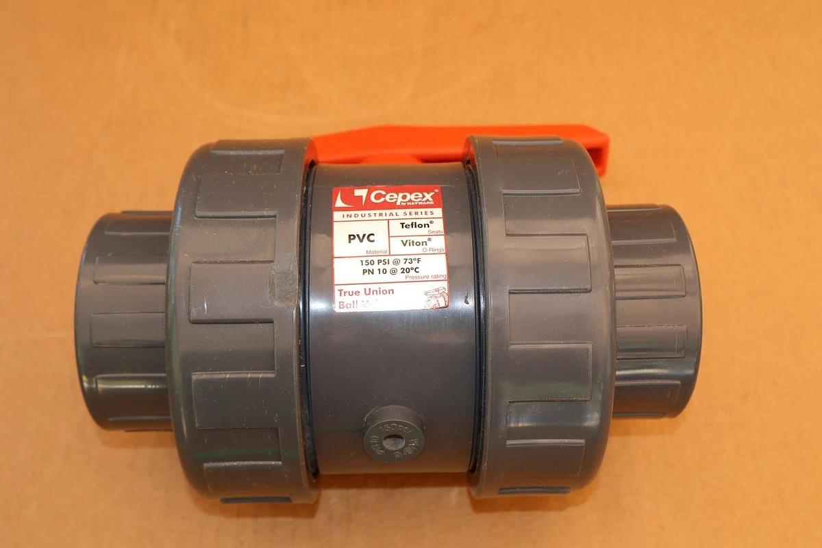 CEPEX Hayward 2-1/2" Ball Valve T/U Thread 2-1/2" Viton PVC 2.5" CPX21161 (NEW)