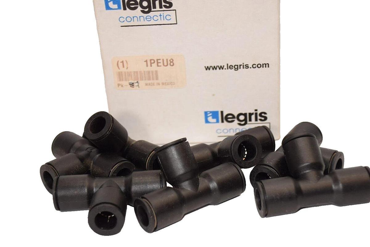 (NEW - Box of 7) LEGRIS Push-to-Connect 1PEU8 1/2" Union Tee Fitting