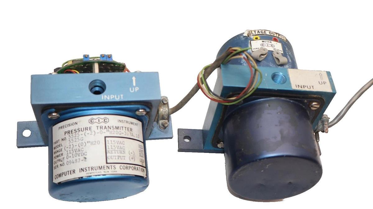 Used Computer Instruments Pressure Transmitter 5525-(-2)-0-"H20G-3.7A.10 (Lot of 2)