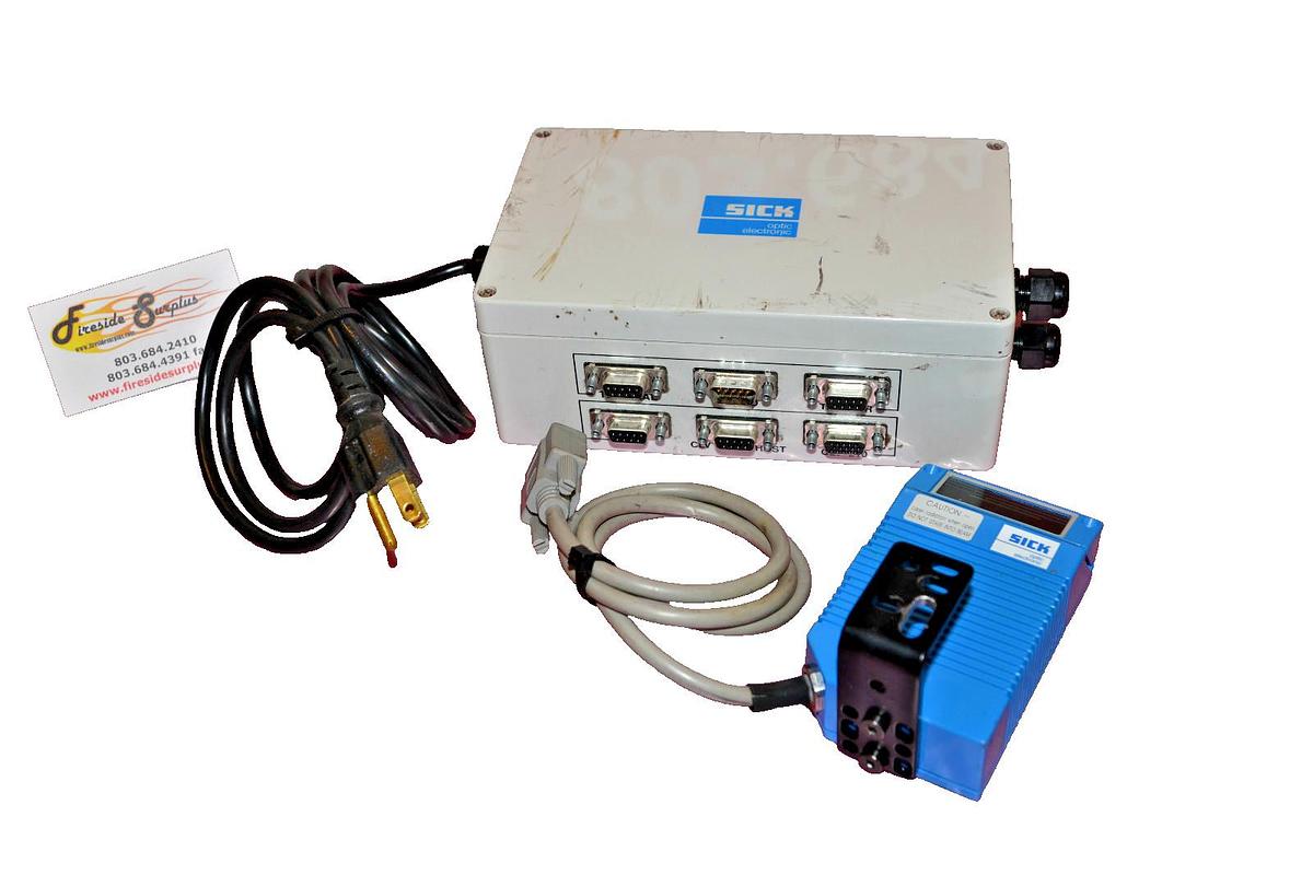 Used SICK Barcode Bar Code Scanner CLV212A1010 & Power Supply PS51-1000