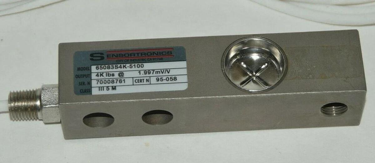 (NEW) SENSORTRONICS 65083S4K-5100 4k lbs @ 1.997mV/V Load Cell