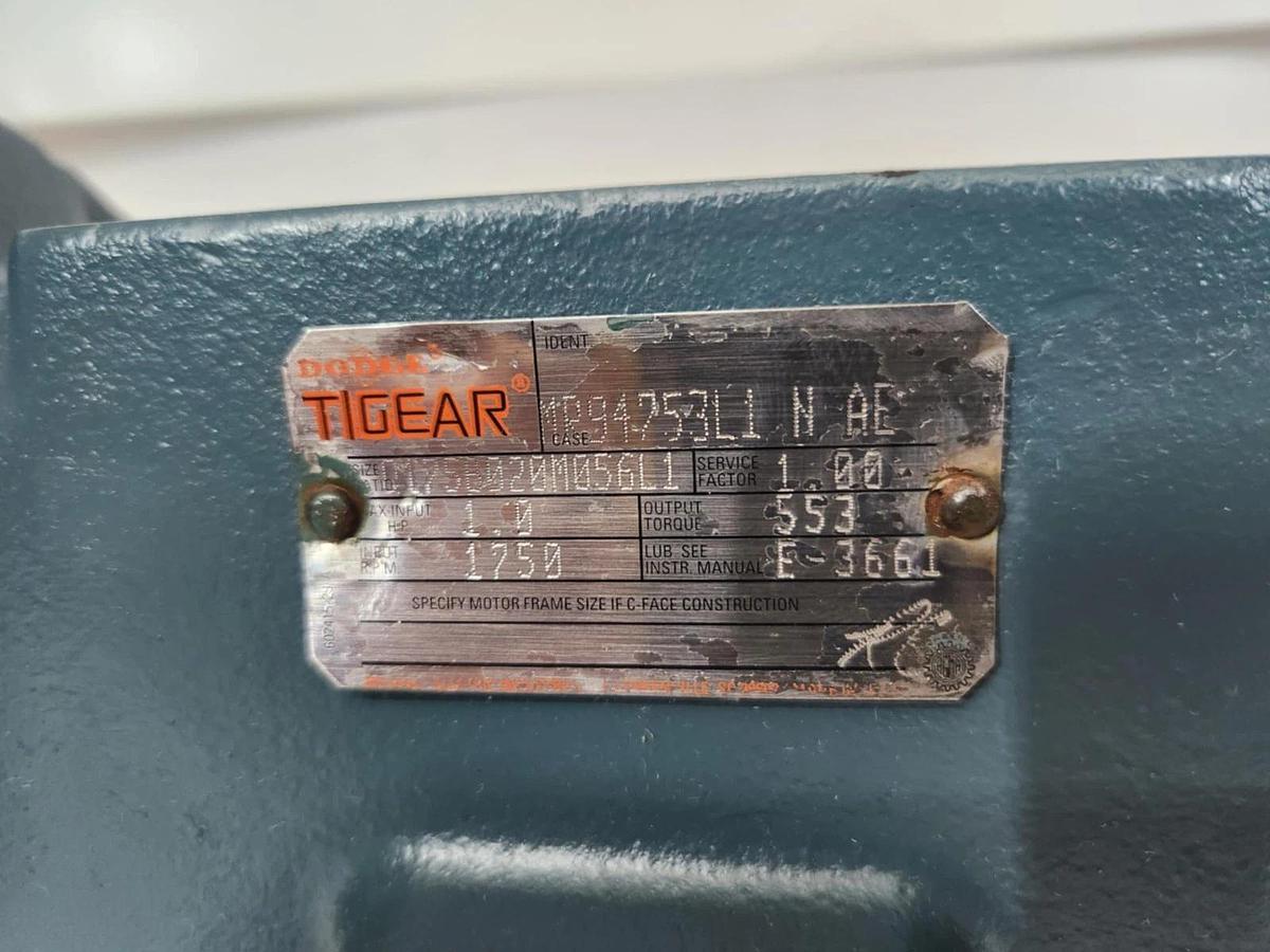 Refurbished Dodge Tigear Q175B020M056L1 Worm Gearbox 20:1 speed Reducer 1Hp RH