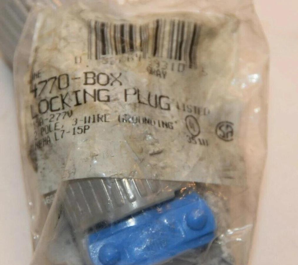 (NEW - Lot of 2) EAGLE ELECTRIC 4770-BOX 15A 277V 3W 2P Locking Plug