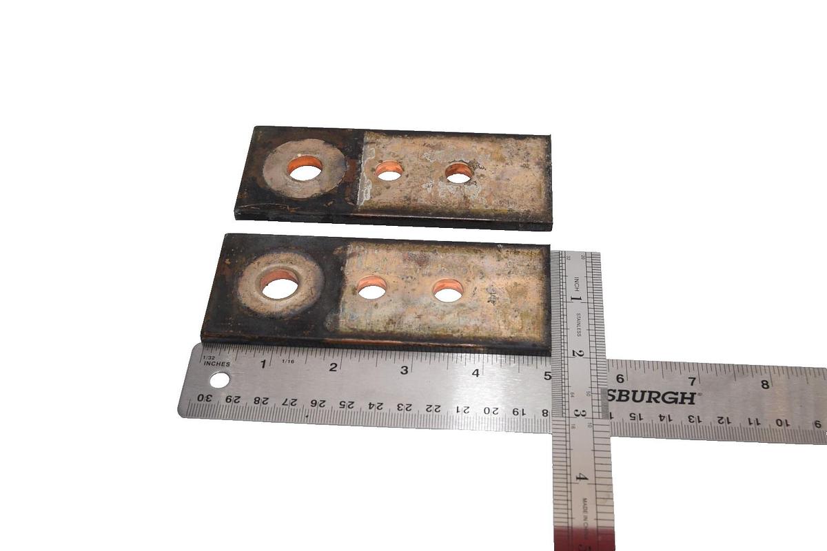 Used Buss Bar 5" x 2" x 1/4" Copper (Lot of 2)