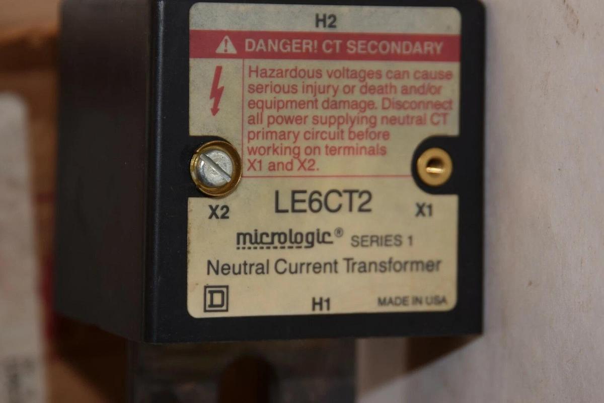 (NEW) SQUARE D LE6CT2 Micrologic Series 1 Neutral Current Transformer