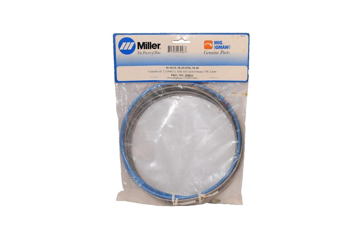 Miller 129179 , GA21C / MWG21C / GA20C MIG Gun Liner .030/.035x15Ft (New)