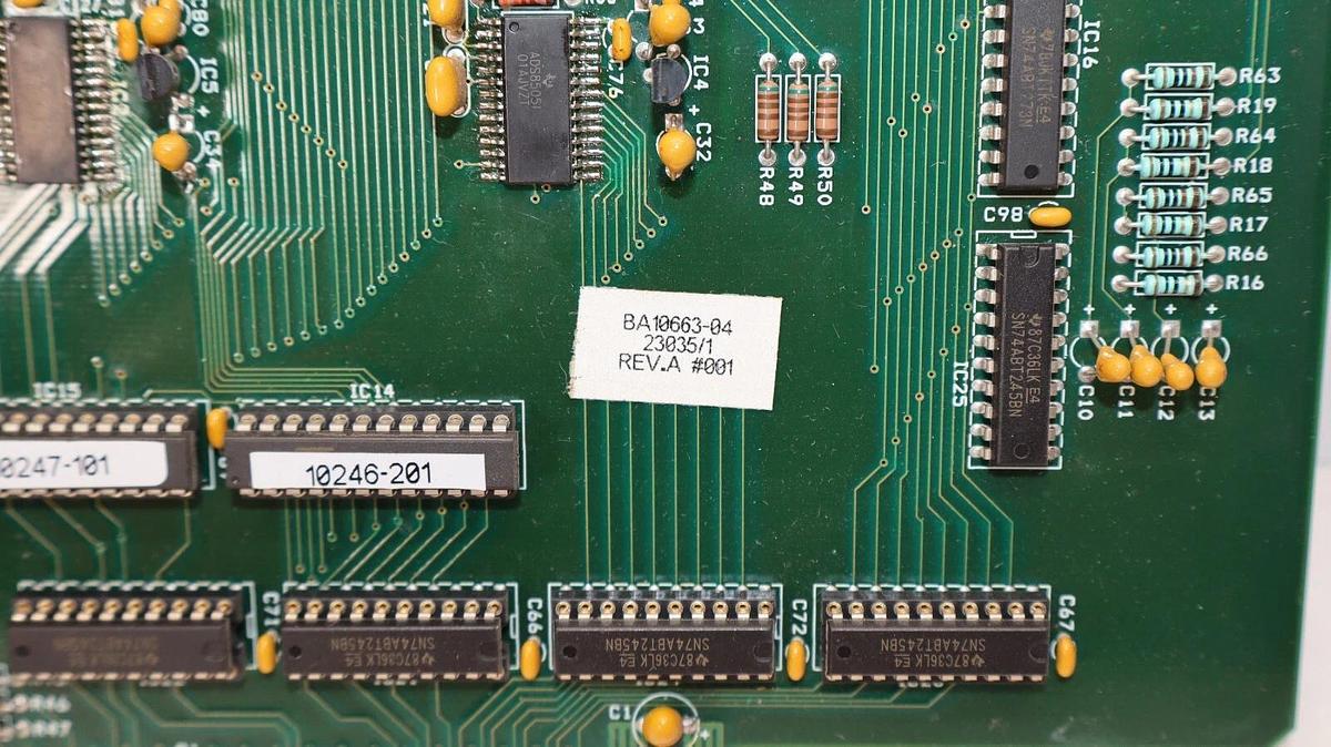 Used BITRODE CORP. BF10663-01 , BF1063301 ,Rev B BA10663-04 Rev. A Circuit Board