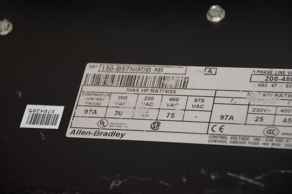 Used ALLEN BRADLEY SMC Dialog Plus  150-B97NBDB-8B / 150B97NBDB8B