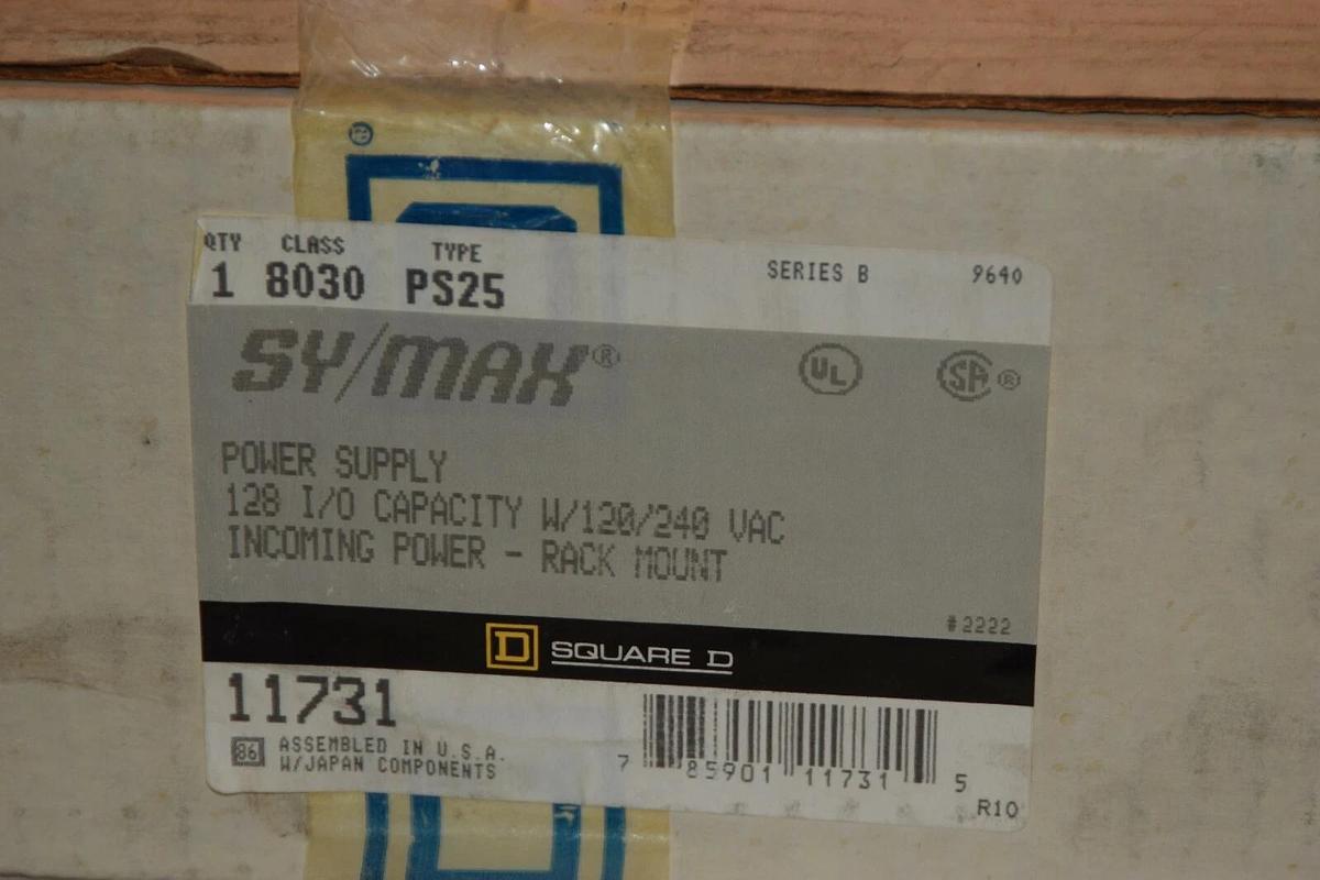 Used (New) SYMAX Square D 8030-PS25  8030PS25 8030 PS25 ser: B PS-25 SY/MAX
