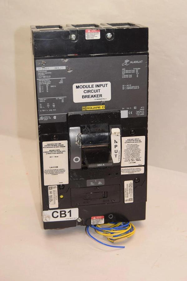 Used Square D 12-718012-21 3-Pole 350A 350 Amp A 600V Circuit Breaker LH 350A LH350A