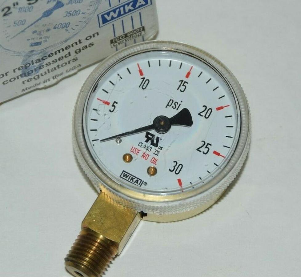 (NEW) WIKA 111.11 2" 30psi 1/4" NPT Pressure Gauge