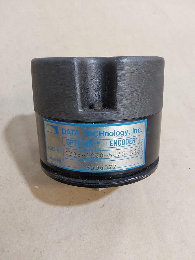 Used DATA TECHNOLOGY OC25-1250-50/5-62B OPTECON ENCODER