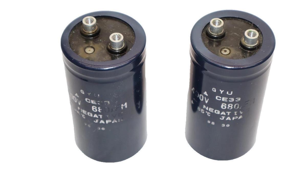 Used Gyu CE33 400V 680uF Capacitor (Lot of 2)