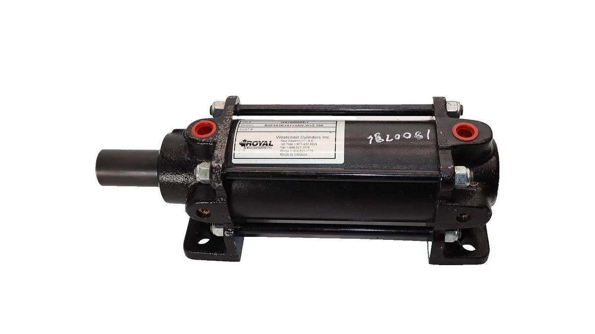 Royal / Westcoast Cylinders Inc. R3F4A2E1A1+4AW,W=2.188 Hydraulic Cylinder (New)