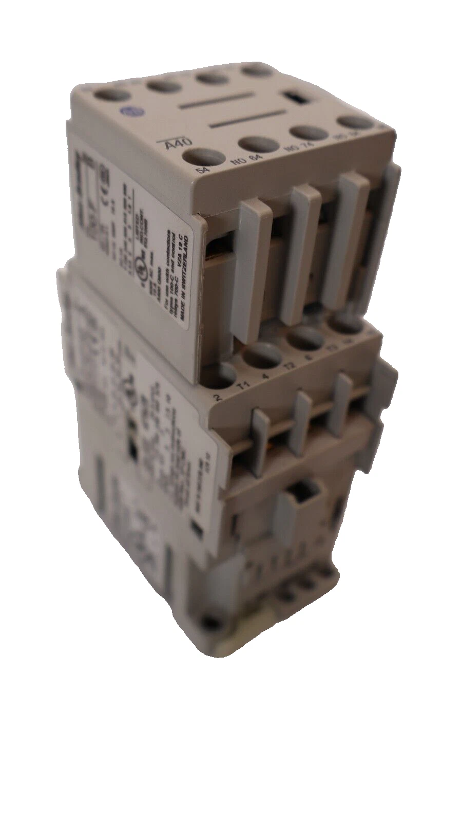 Used ALLEN BRADLEY 100-C12*10 Series A Conactor 110/120V Coil W/ 100-F Contact Block
