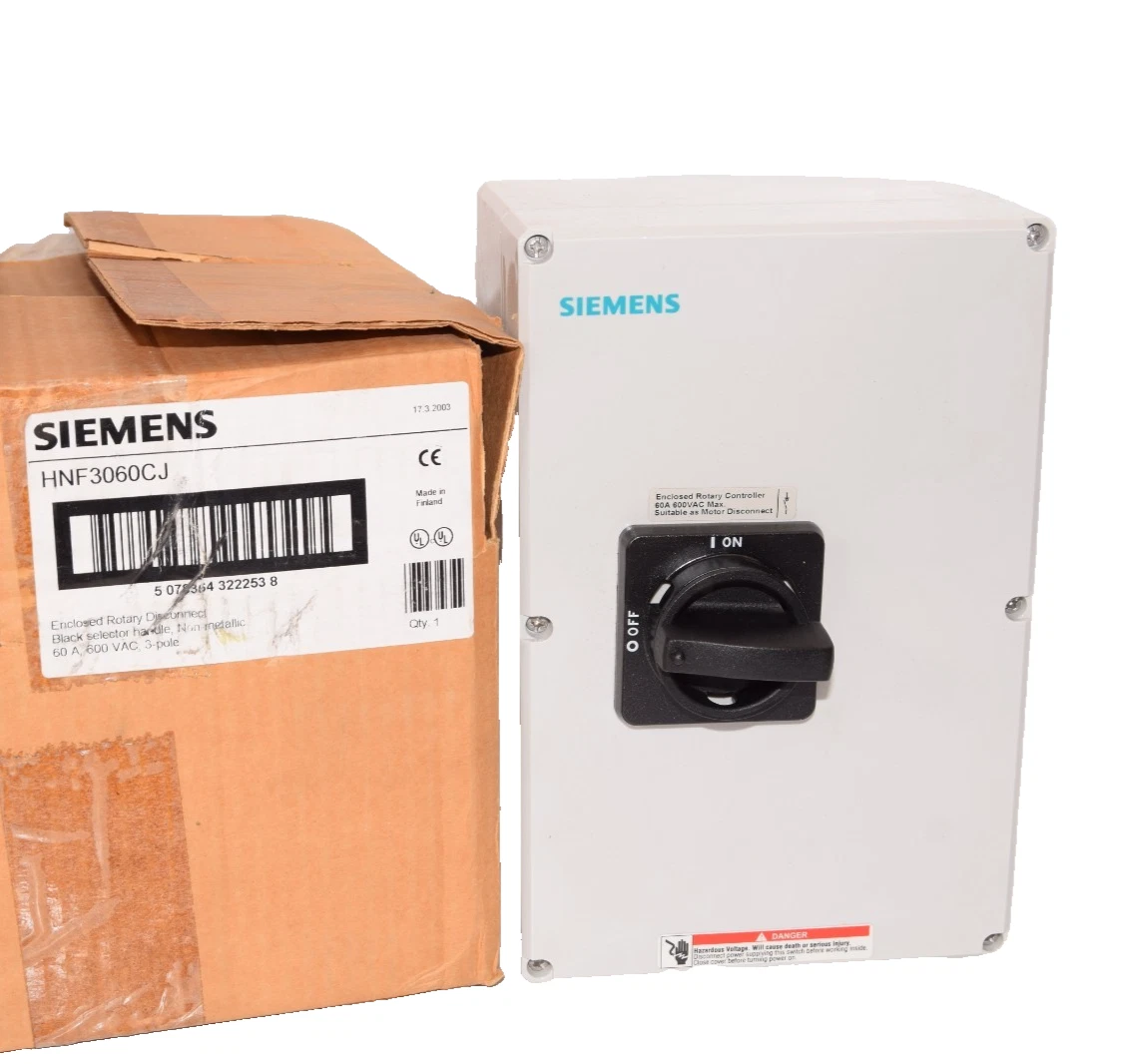 Siemens Enclosed Rotary Disconnect Switch Controller HNF3060CJ 60A 3P 60 Amp NEW