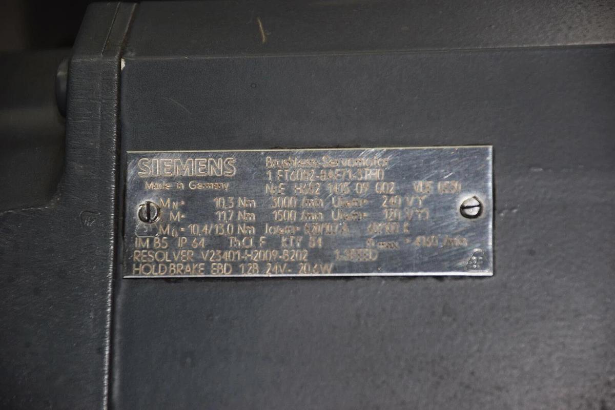 Used SIEMENS 1FT6082-8AF71-3THO 1FT6082-8AF71-3TH0 Brushless Servo Motor