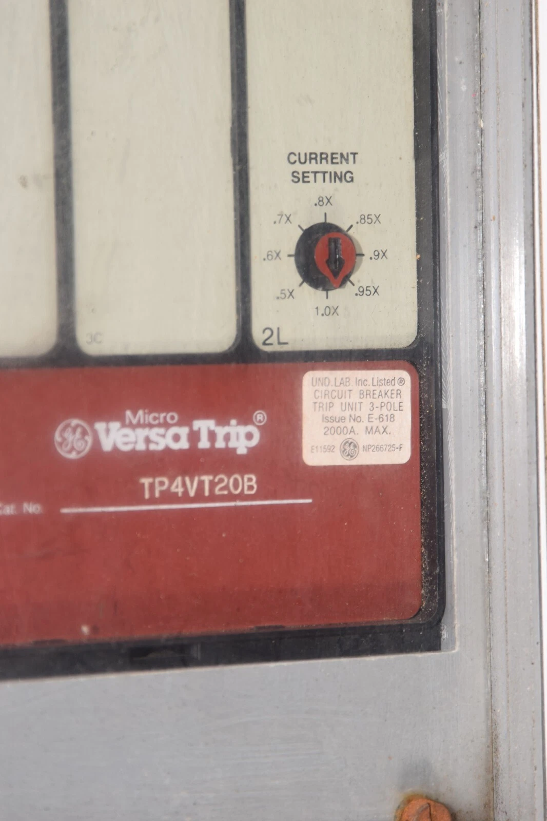 Used GE GENERAL ELECTRIC TPVVF5612B 1200A Amp 3P PowerBreak Circuit Breaker TP4VT20B