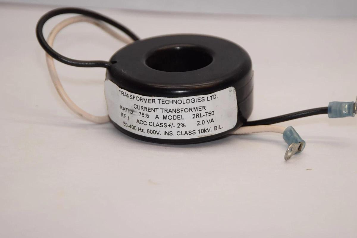 Used TRANSFORMER TECHNOLOGIES LTD. 2RL-750 75:5 Ratio 50-400Hz 2.0Va Transformer
