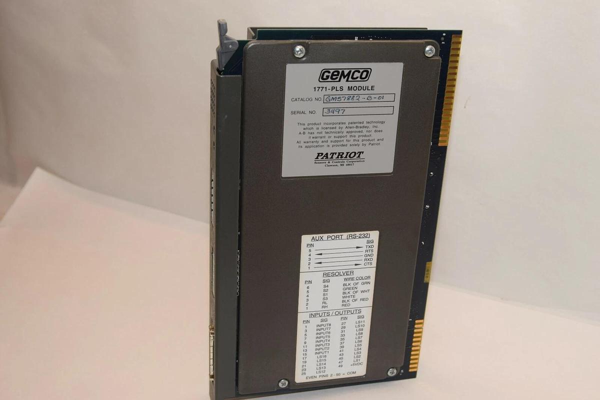 Used GEMCO 1771-PLS GM57882-B-01 Programmable Control Module
