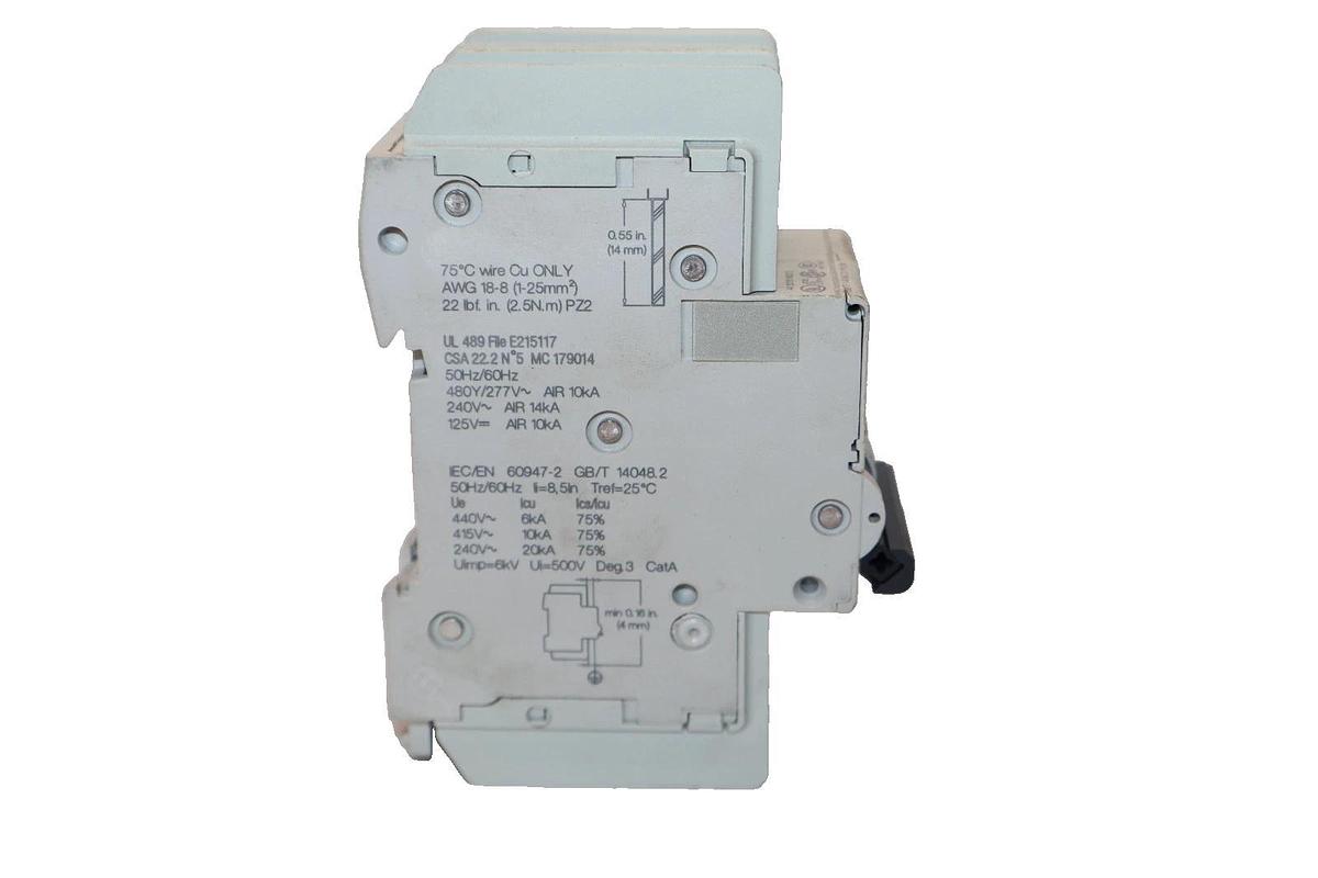Used Schneider Electric M9F42206 6A Amp 2 Pole Multi 9 Circuit Breaker