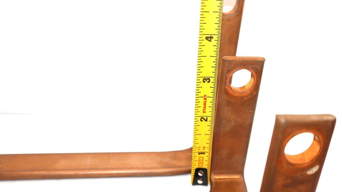 13.5" x 1" x 1/4" Copper Buss Bar For Breaker or Contactor (Lot of 3)
