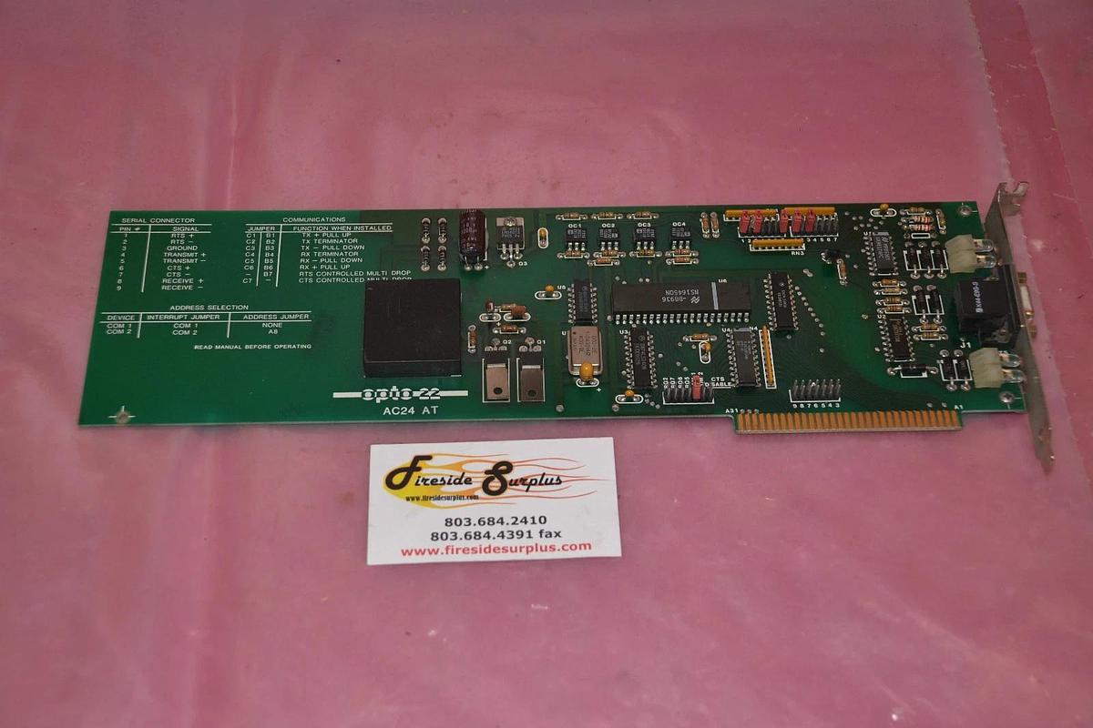 Used OPTO 22 ADAPTOR BOARD CARD AC24-AT AC24 AT AC24AT 001818F