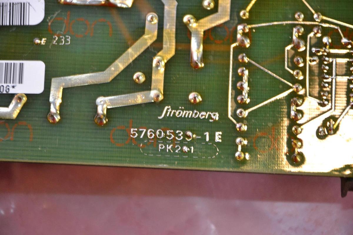 Used STROMBERG CIRCUIT BOARD CARD 5760539-1E 5760539 1E SAMC 1 SUP 57151847KD