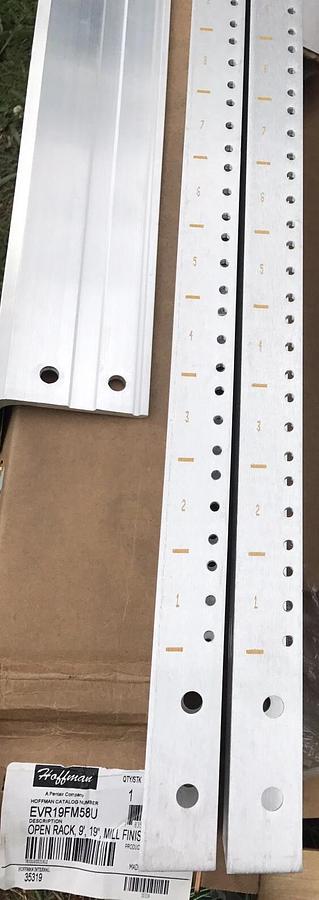 Hoffman EVR19FM58U Open LAN Rack, Equipment Rack  19"x 9', 58U, Mill Finish