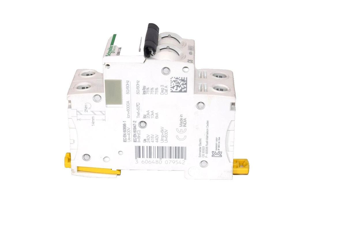 Used SCHNEIDER ELECTIRC iC60N C 6A  ic60NC6A 2 Pole 2P 400V Miniature Circuit Breaker