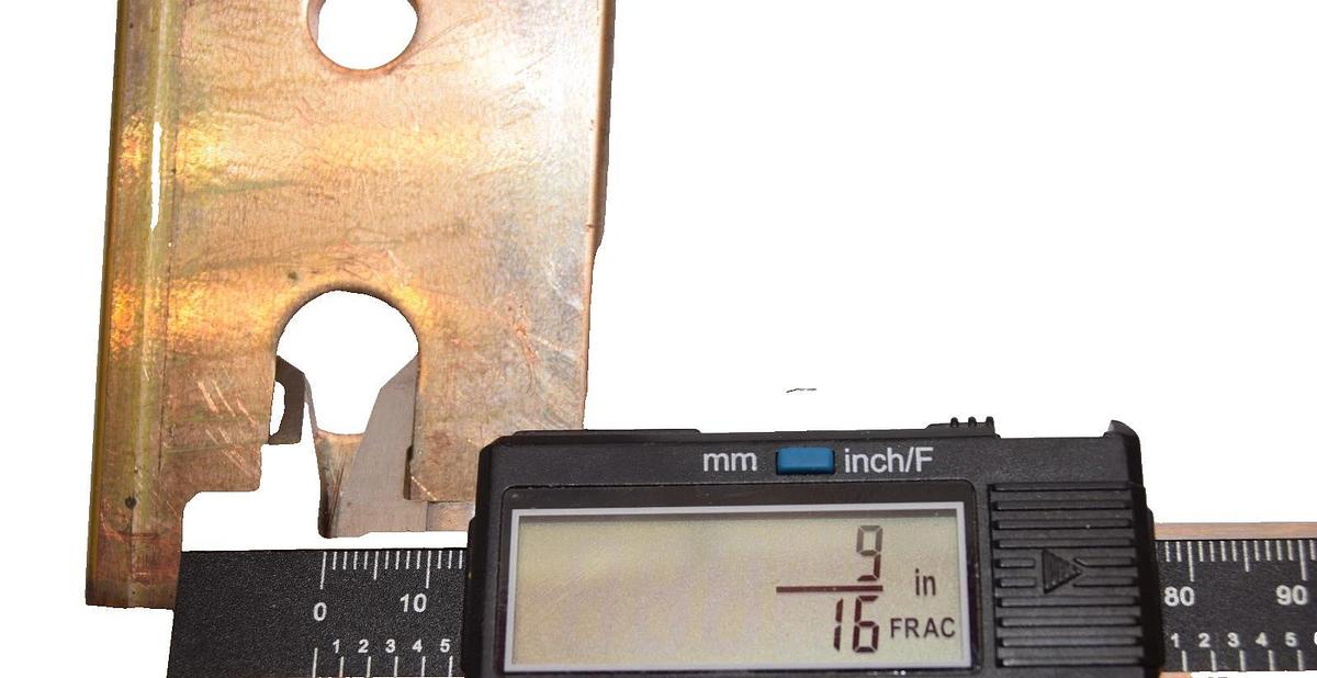 Used (Lot of 3) 5"x2"x1/4" Flat Solid Copper Buss Bar for Breaker/ Contactor