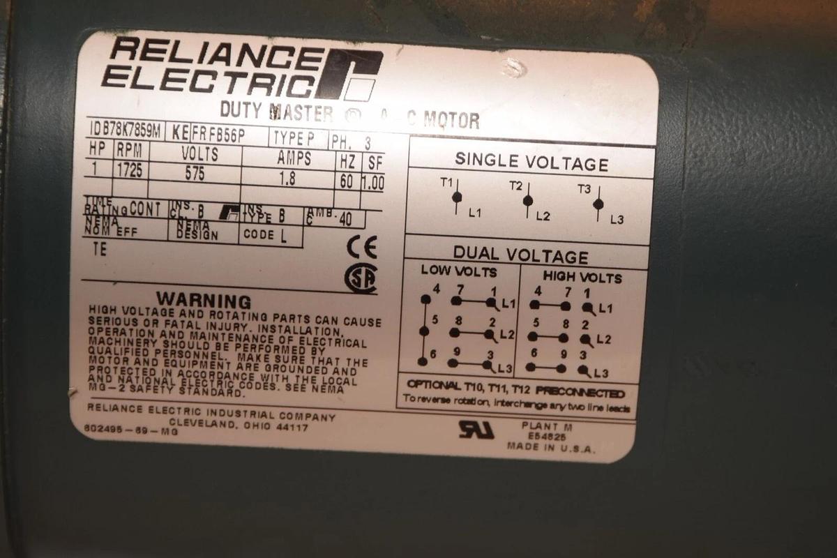 (NEW) DODGE FB56CG16A50 50:1 Ratio 575V 1.8Amp Gear Reducer Dual Output