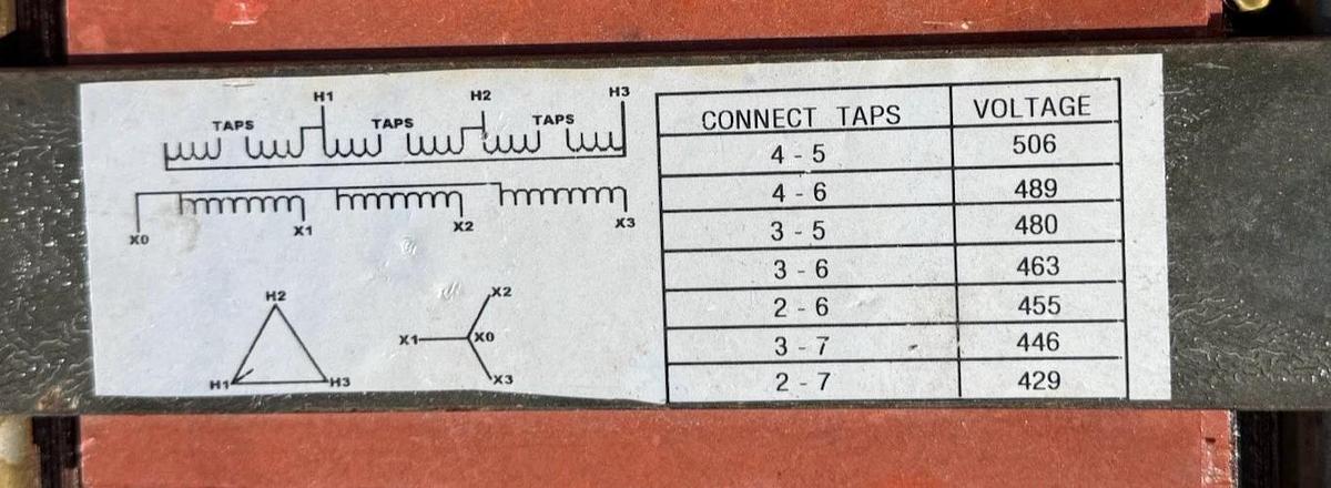 MGM Transformer 300 KVA AD370-S0894 480V-208Y/120 220C 300kva AD370S0894