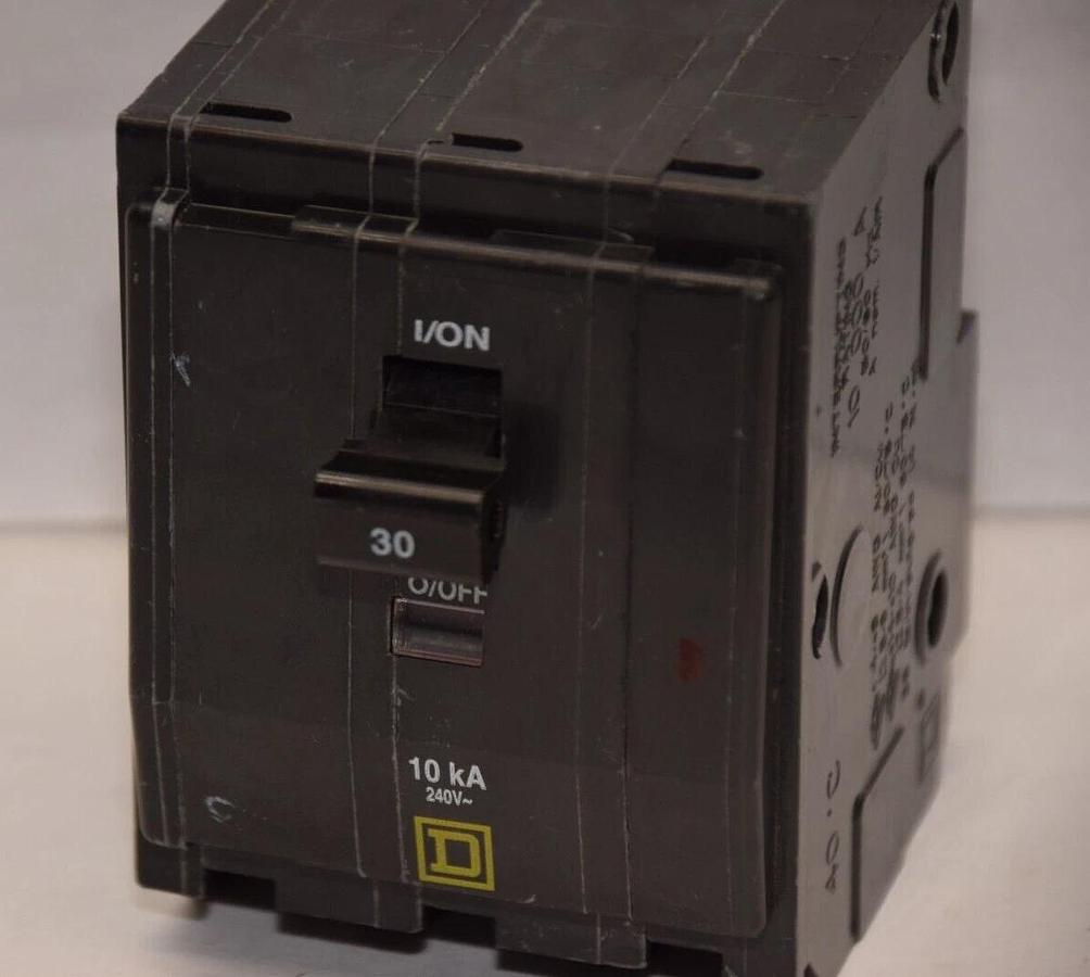 Used Square D Breaker DP-4075 HACR QOB 30A 30 Amp 3 Pole 3P 240v (Used)