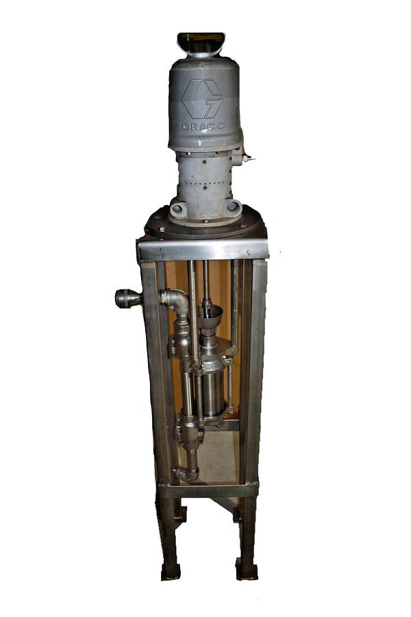 Used Graco President Air Powered Pump 218-767 & AIR MOTOR 205-038 w/ SS stand