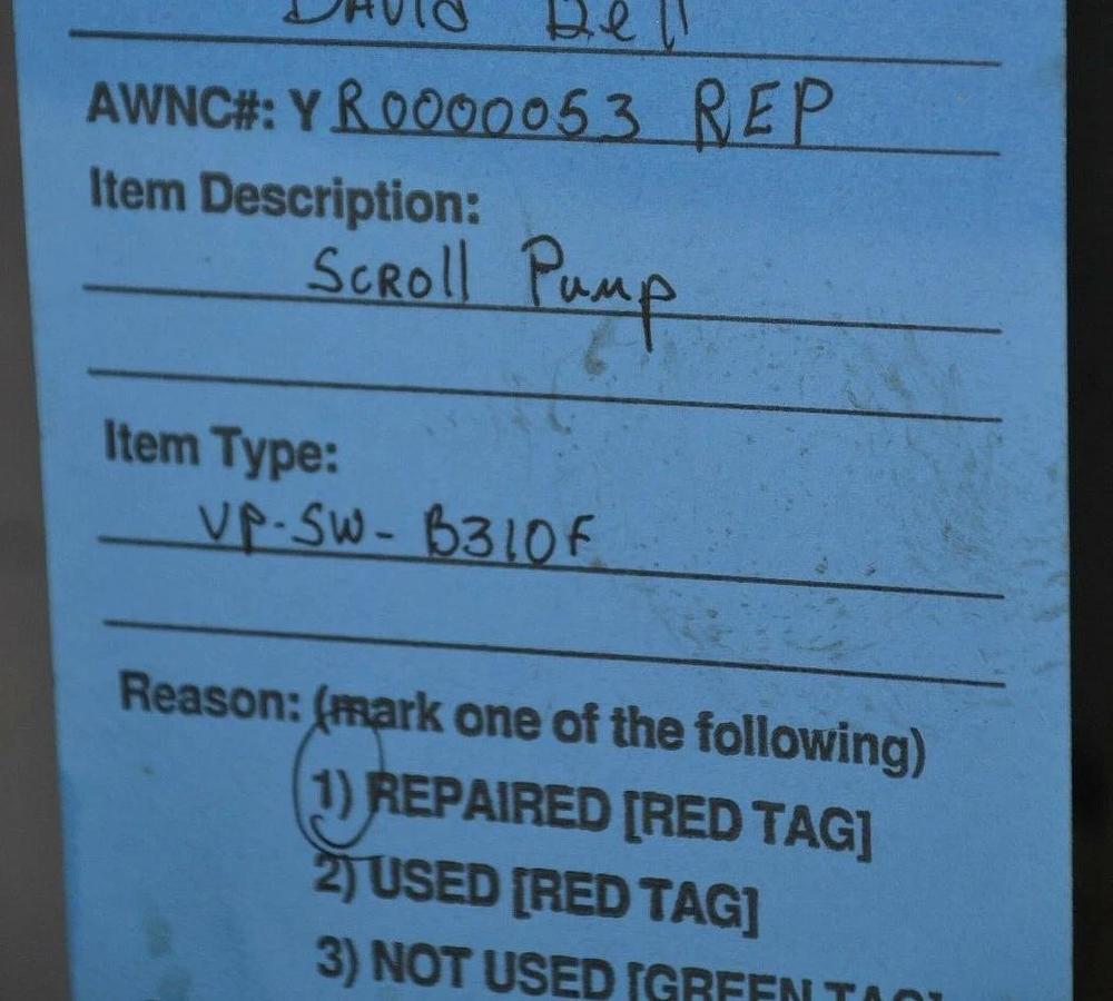 Used Mitsubishi Scroll High Vacuum pump VP-SW-B310 Scroll High VPSWB310  VP-SW-B 310