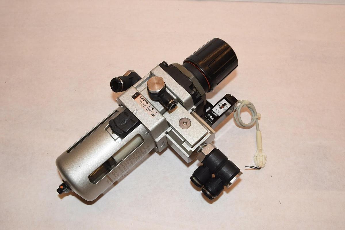 Used SMC AW4000-02B-+ 0.05~0.85MPa Modular Filter Regulator