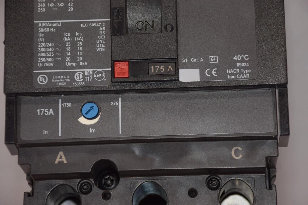 Refurbished Square D PowerPact Breaker JD250 JDA261752 JDA 261752 175a trip (NEW)