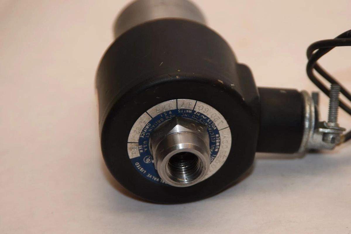 Used PETER PAUL 71Z00350CM 71Z00350CM-120 120v 125psi 5/32" Solenoid Valve