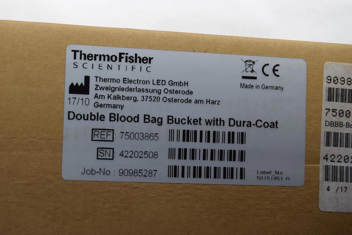 Thermo Fisher Scientific 75003865 Double Blood Bag Bucket Dura-Coat DBBB  (NEW)