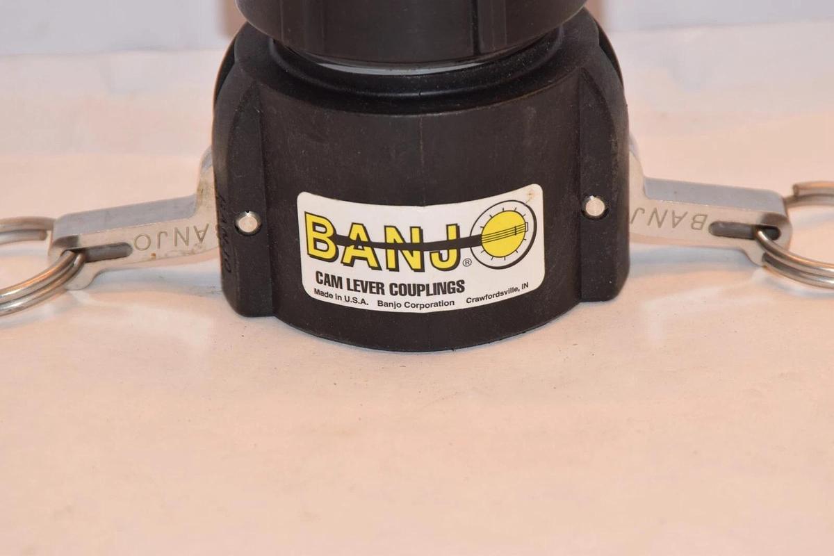 (NEW) BANJO 200B Female Coupler  With Short Nipple SCH80 2" Polypropylene