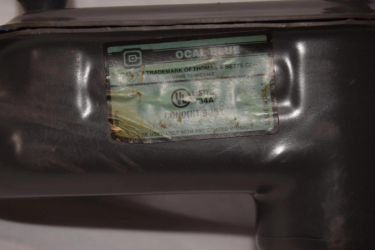 OCAL Blue 734A 1"  1 inch PVC Coated 90 degree Conduit Body Sealing Fitting NEW