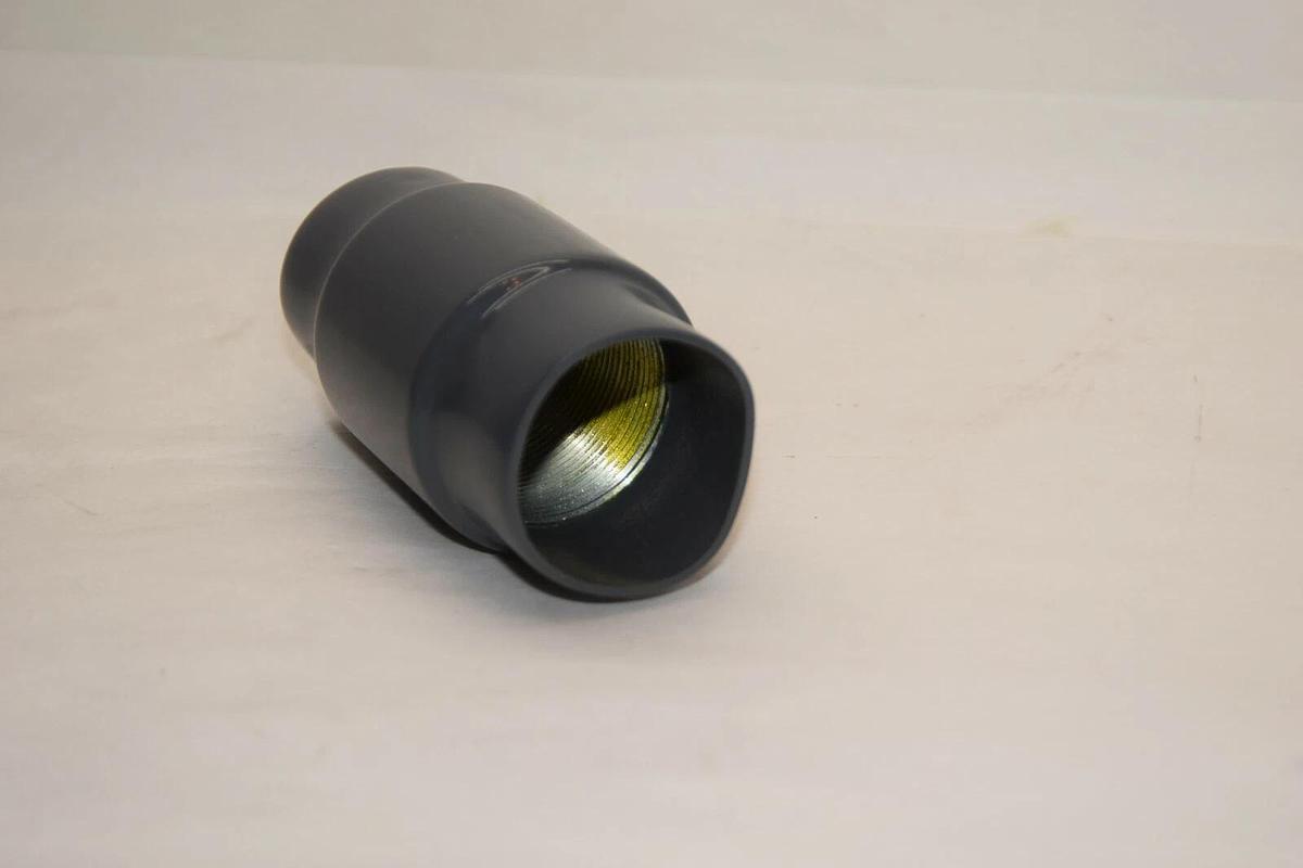 (NEW) PLASTI-BOND Red H2OT 1-1/2" Coated Conduit Body Straight Fitting