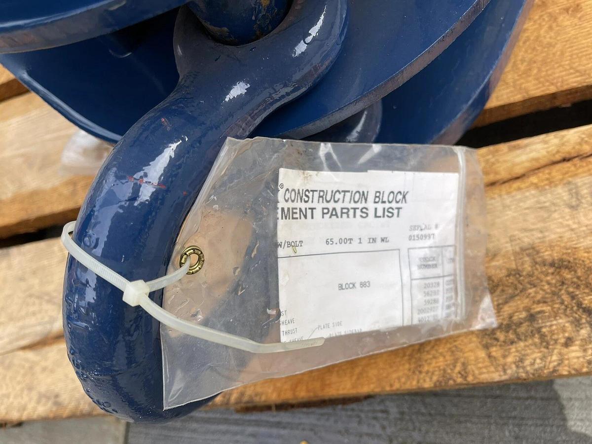 New, Mckissick 65 ton 680 Block Sheave Boom for Hook Capacity 65 Tons 24" triple