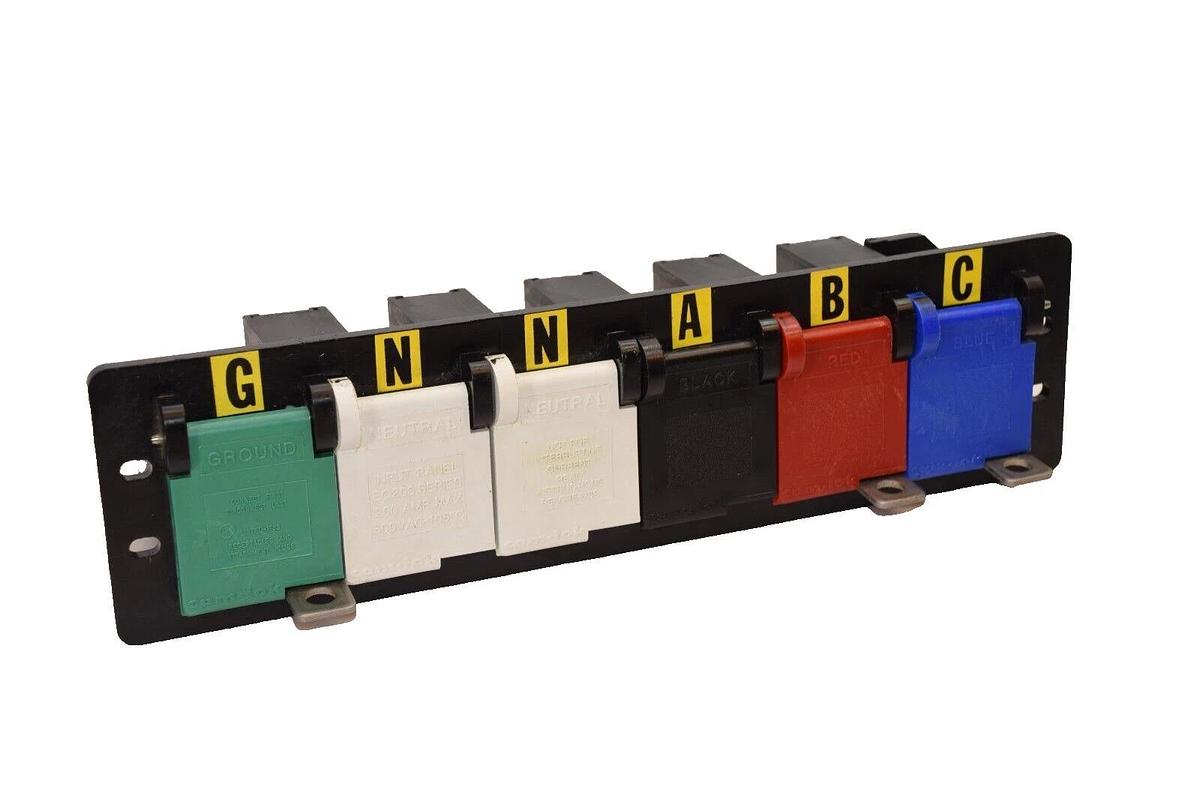 Used Crouse-Hinds Eaton Cam-Lok Posi-Lok Panel E0200 Series E0200-1885 6 receptacle