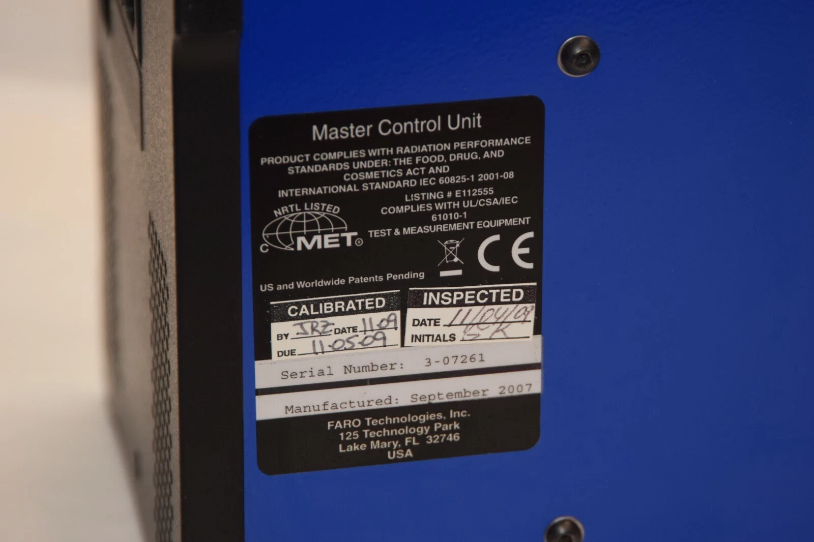 Used FARO Laser Tracker Master Control Unit for FARO Laser Tracker Vantage System